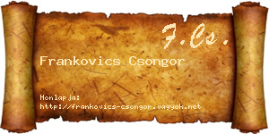 Frankovics Csongor névjegykártya