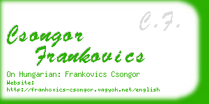 csongor frankovics business card